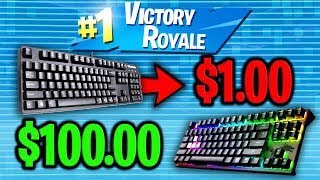 Using 10 keyboard vs 50 and 100 keyboard in Fortnite [upl. by Savadove]