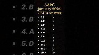 January 2024CEUs  CPC CEU’s Answer Key AAPC CEUs 2024 ceus cpc [upl. by Pearle]