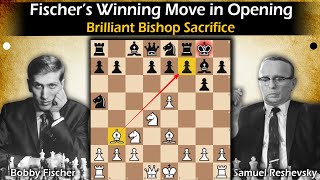 Fischer’s Winning Move in Opening  Fischer vs Reshevsky 1958 [upl. by Turrell]