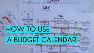 How To Use A Budget Calendar  Budgeting For Beginners [upl. by Norret]