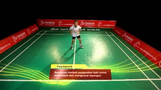 Tutorial bermain Bulutangkis  Footwork [upl. by Newell833]