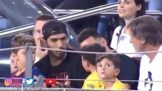 Messis son Mateo celebrates Real Betis’ goal Suarez trolleando a Mateo Messi fc Barcelona barca [upl. by Fidellia85]