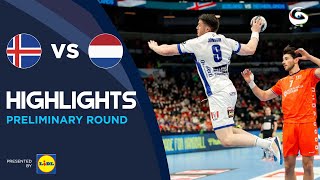 Iceland vs Netherlands  Highlights  Preliminary Round  Mens EHF EURO 2022 [upl. by Ebneter7]