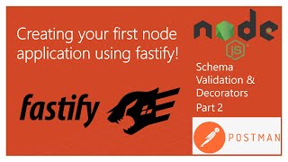 Creating your first node app with Fastify Pt 2 Schema Validation and Decorators [upl. by Ajnot]