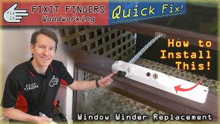 How to Replace a Broken Awning Window Winder Bunnings Whiteco Window Winder DIY Installation [upl. by Ollopa414]