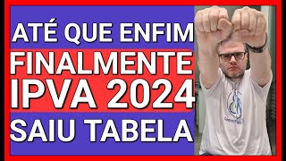 ✔️ATENÇÃO MUDANÇAS IMPORTANTES SAIU TABELA DO IPVA 2024 [upl. by Nomma564]