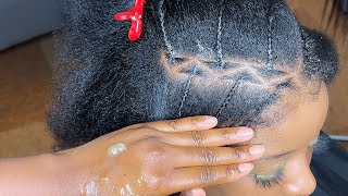 Lightweight Cornrows to try  feeding in braids vs Knotless braiding for beginners  Outre hair [upl. by Gillead201]