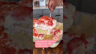 The BEST Strawberry Tres Leches cakerecipe dessertrecipe [upl. by Mosley]