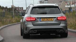 2016 Mercedes C63S AMG Estate Edition 1  REVS  Driving scenes  Accelerations [upl. by Niltyak]