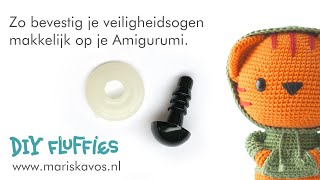 Zo bevestig je veiligheidsogen makkelijk op je Amigurumi Nederlands [upl. by Nuahsyt]