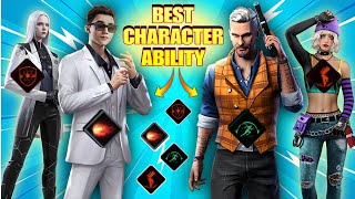 HOW TO BEST CHARACTER ABILITY IN FREE FIRE  FF ALL CHARACTER Dasha D  bee Joseph Kelly Ability💯 [upl. by Ware523]