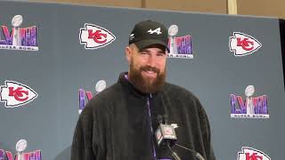 Chiefs TE Travis Kelce Super Bowl Press Conference Feb 8 [upl. by Darb]