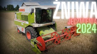 ✩ 🇵🇱Jęczmień na usługach 2024  Claas dominator 88vx  Gospodarstwo Rajtar✩ [upl. by Ullyot247]