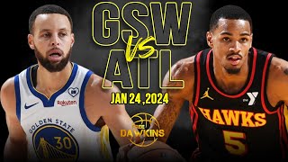 Golden State Warriors vs Atlanta Hawks Full Game Highlights  January 24 2024  FreeDawkins [upl. by Lillian]