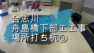 場所打ちコンクリート杭の施工③ 舟島橋下部工工事 [upl. by Toft]