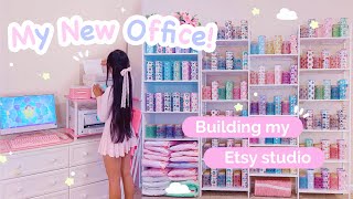 Studio Vlog 31 Art Studio Makeover New Office Etsy Studio Inventory Sublimation Office [upl. by Sregor748]