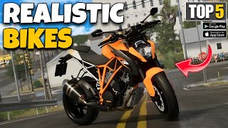 TOP 5 REALISTIC BIKE GAMES FOR ANDROID 2024 BEST BIKE DRIVING GAMES FOR ANDROID OPEN WORLD [upl. by Lellih]