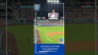 Shohei Ohtani standing ovation in first game at Dodger Stadium after joining 5050 club Shorts [upl. by Stoddart]