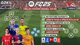 eFootball PES 2025 PPSSPP No Textur Save Data Mod FC 25 New Kits 202425 Real Face Graphics HD [upl. by Eniale67]