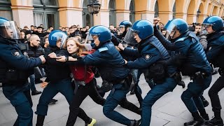 YOU REAP WHAT YOU SOW PUTINS POLICE IS ARRESTING RUSSIANS PROTESTING OVER LACK OF ELECTRICITY [upl. by Ardnasirk135]