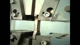 Tension test of 16 mm HSLA steel welded joint [upl. by Garbers]