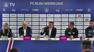 Pressekonferenz vor FC BlauWeiß Linz vs Wolfsberger AC [upl. by Harts]