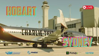 Hobart YMHB to Brisbane YBBN  Pimax Crystal  PMDG 737  VATSIM  VR [upl. by Skantze]