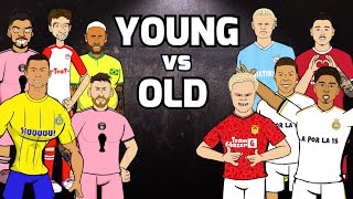 ⚽️OLD FOOTBALLERS vs YOUNG FOOTBALLERS⚽️ Feat Ronaldo Haaland Messi Mbappe Nunez Frontmen 72 [upl. by Kcinomod667]