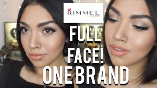 Full Face RIMMEL MakeUp  ONE BRAND TUTORIAL2017 [upl. by Slosberg865]