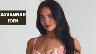 Savannah Eden Curvy Fashion Model Age Measurements Social Media Influence amp Net Worth Overview [upl. by Rod]