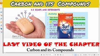 Carbon and its Compounds  Ch 4  Part 6  Soaps and detergents  Class 10 ncert Science [upl. by Sille]