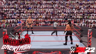 WWE 2K22  Roman Reigns Vs Cesaro  Wrestlemania Backlash 2021  PS5 [upl. by Ardnnek]