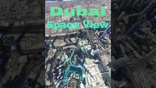 Burj Khalifa Dubai zooming out  Satellite view  MFS 2020 [upl. by Eemia]