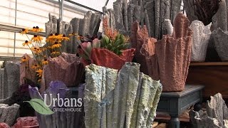 Urbans Greenhouse Rudolph WI Draped Hypertufa Planters [upl. by Camarata]