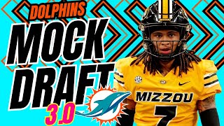 2024 Miami Dolphins MOCK DRAFT 30  POST Free Agency Signings BUT is the Mini Rebuild Done [upl. by Kirre]