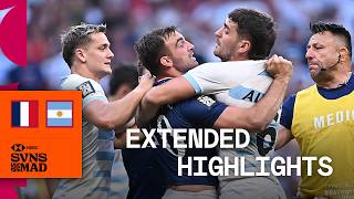 Ready for an Olympic quarterfinal  France v Argentina  HSBC SVNS Madrid Final  Highlights [upl. by Haidadej]