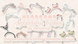 ​​cute HEADBAND ACCESSORY codes BERRY AVENUE amp BLOXBURG PT1 roblox edit aesthetic [upl. by Derfliw398]