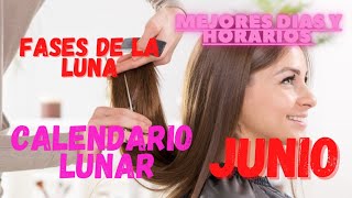 Mejores días para cortar el cabello JUNIO calendario lunar corte de pelo y depilación cortedepelo [upl. by Bekah254]