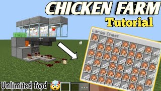 Easy Automatic Chicken Farm In Minecraft 🔥120  Tutorial  minecraft farmtutorial [upl. by Lu]