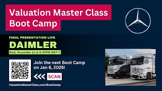 Valuation of Daimler  Valuation Master Class Boot Camp [upl. by Gabrielson]