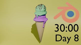 Speed modeling an icecream cone in Blender [upl. by Azerila922]