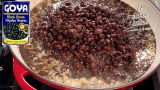 🔴Como Hacer unos Deliciosos Frijoles Negros de Lata👌¡Riquisimos [upl. by Adnilrev550]