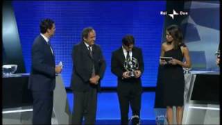 Sorteggio Champions  Premiazione Lionel Messi [upl. by Idihsar826]