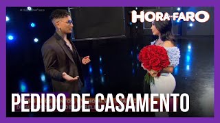 Dynho Alves surpreende MC Mirella e a pede em casamento no Hora do Faro [upl. by Brade]