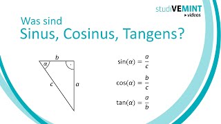 Was sind Sinus Cosinus und Tangens [upl. by Hpeosj]