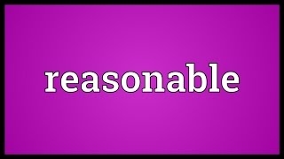 Reasonable Meaning [upl. by Hertha]