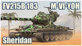 FV215b 183 MVIYoh amp Sheridan • WoT Blitz Gameplay [upl. by Enieledam]