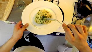 Making Spaghetti Aglio e Olio POV  First Person Cooking [upl. by Eriuqs]