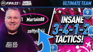 FIFA 22  INSANE 3412 CUSTOM TACTICS  PLAYER INSTRUCTIONS [upl. by O'Malley]