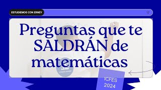 ✅ Preguntas FILTRADAS del ICFES 2024  Matemáticas [upl. by Yolanda]